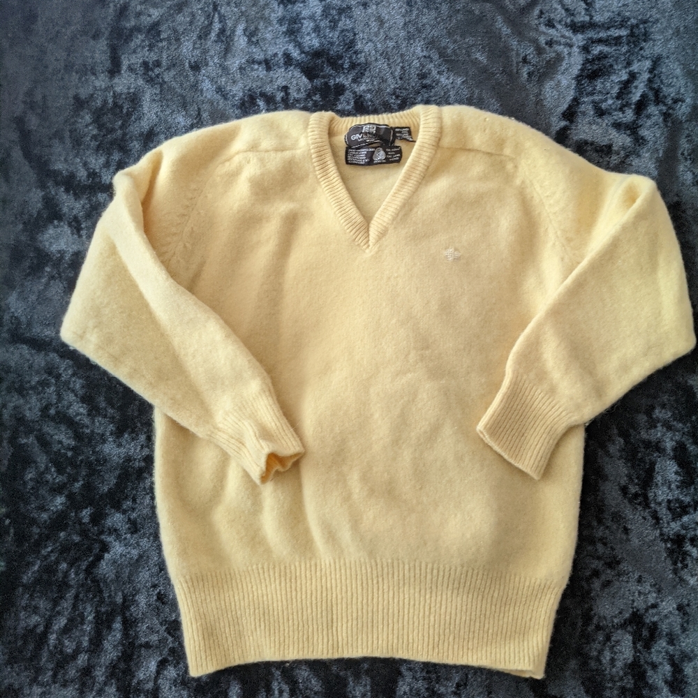 Givenchy Pale Yellow V-Neck Sweater
